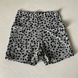 Sunzel Gray & Black Animal Print Legging Shorts